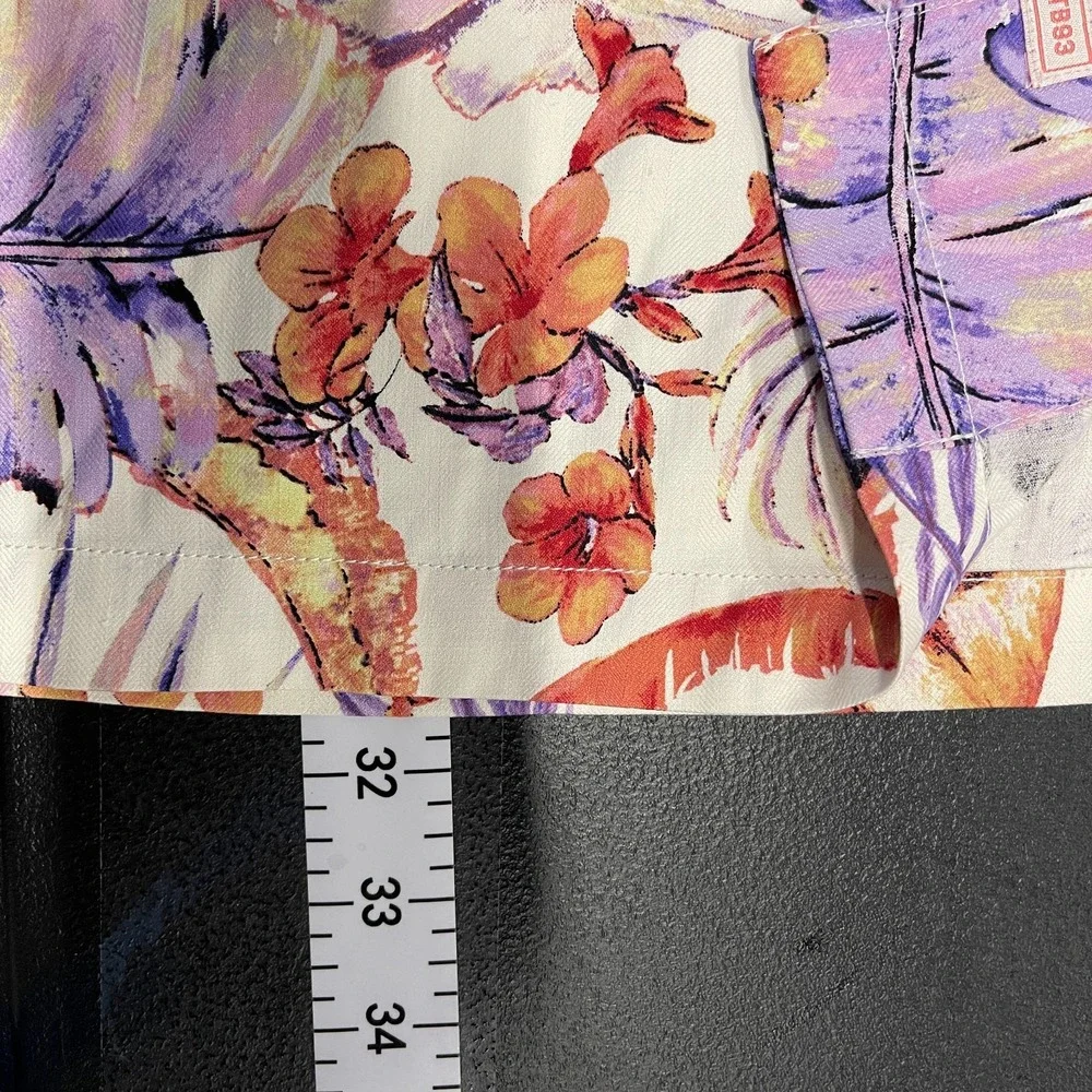 Tommy Baham Silk Shirt Mens‎ XXL Multicolor Floral Hawaiian